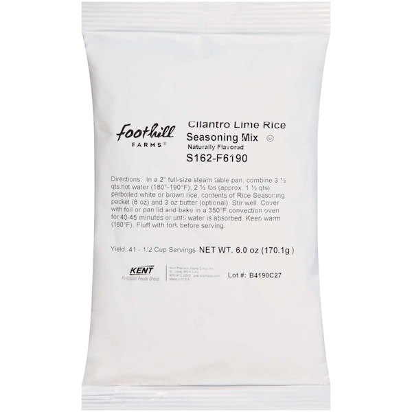 Foothill Farms Cilantro Lime Rice Seasoning Mix 6 oz. Bag, PK10 S162-F6190 - main